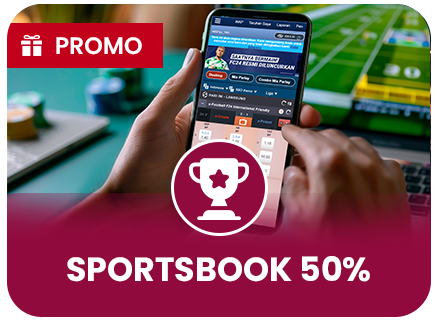 BONUS SPORTSBOOK 50% UNTUK MEMBER BARU DI YUKBOLA